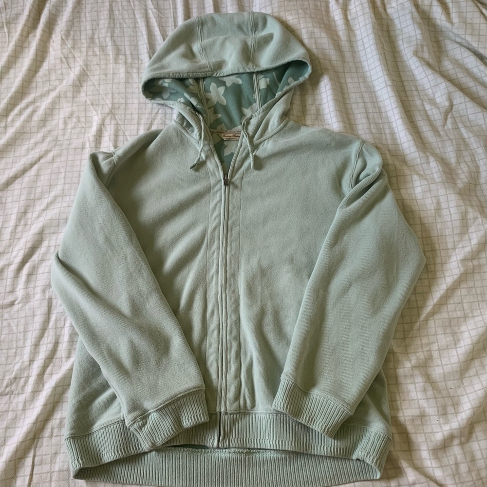 flower print zip up